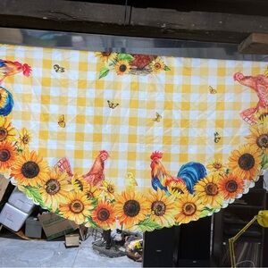Sunflower and Rooster Tablecloth